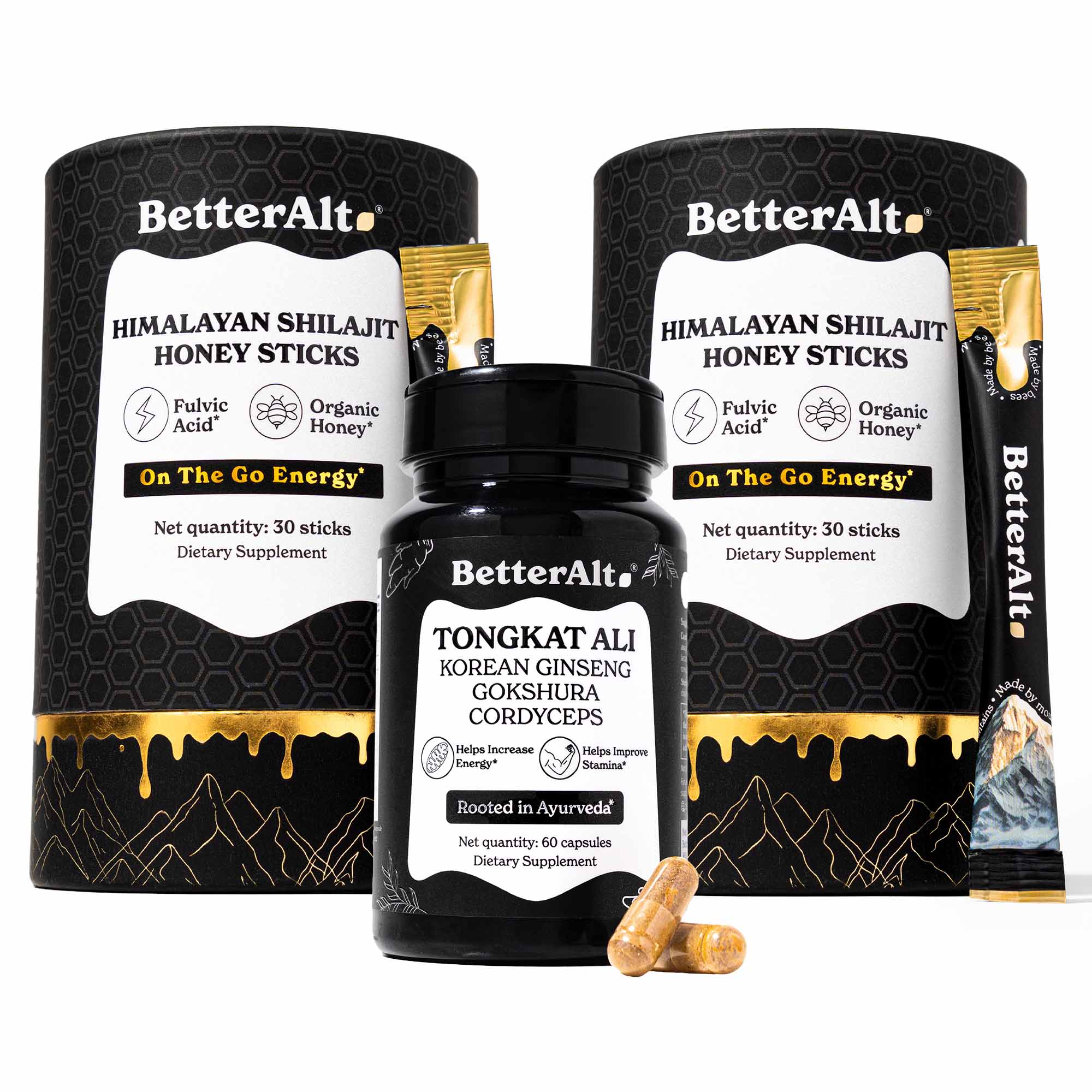 GOLD+ Shilajit Honey Sticks