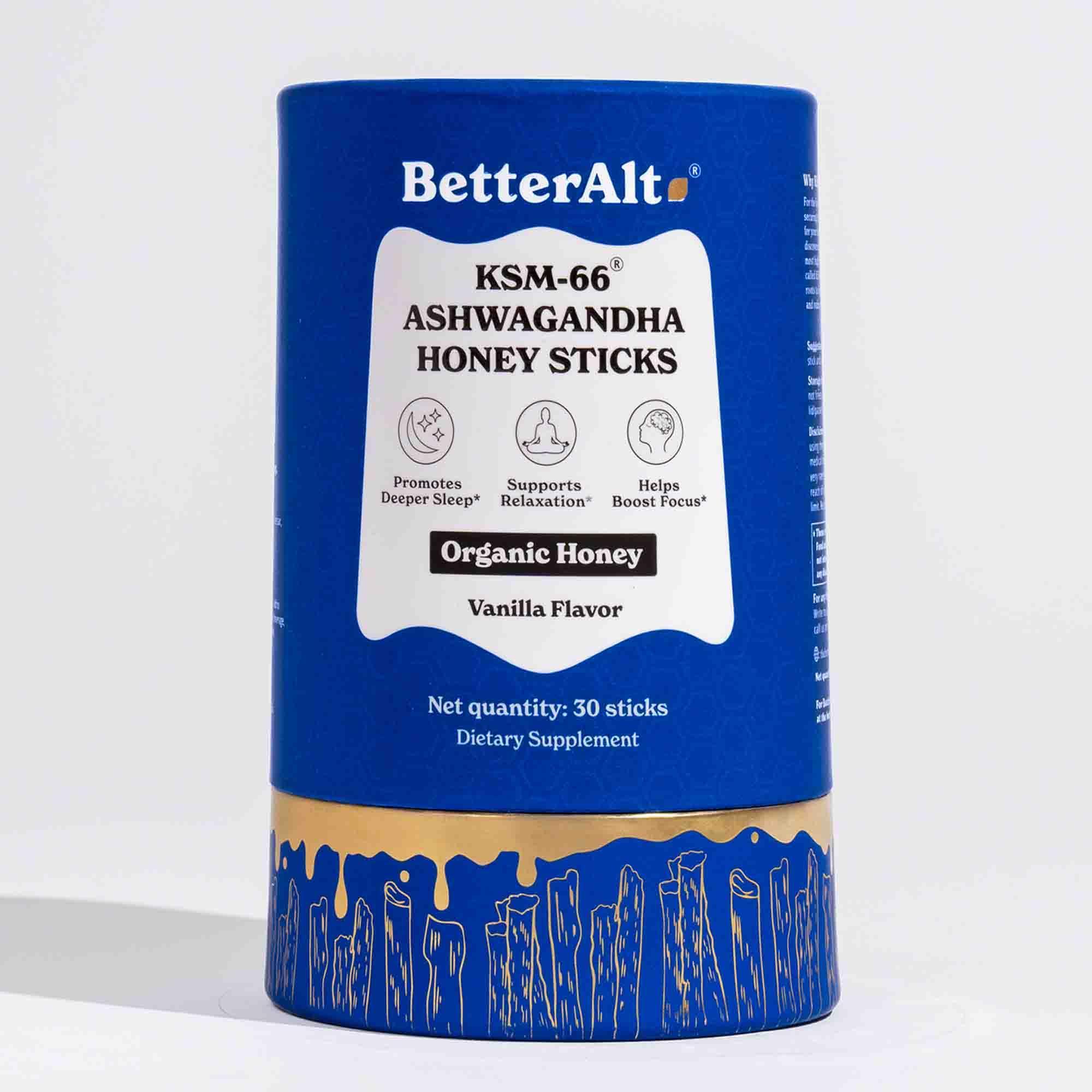 KSM-66 Ashwagandha Honey Sticks – BetterAlt