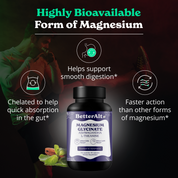 BetterAlt Magnesium Glycinate Capsules | Ashwagandha & L-theanine | Supports High Absorption - 60 Capsules