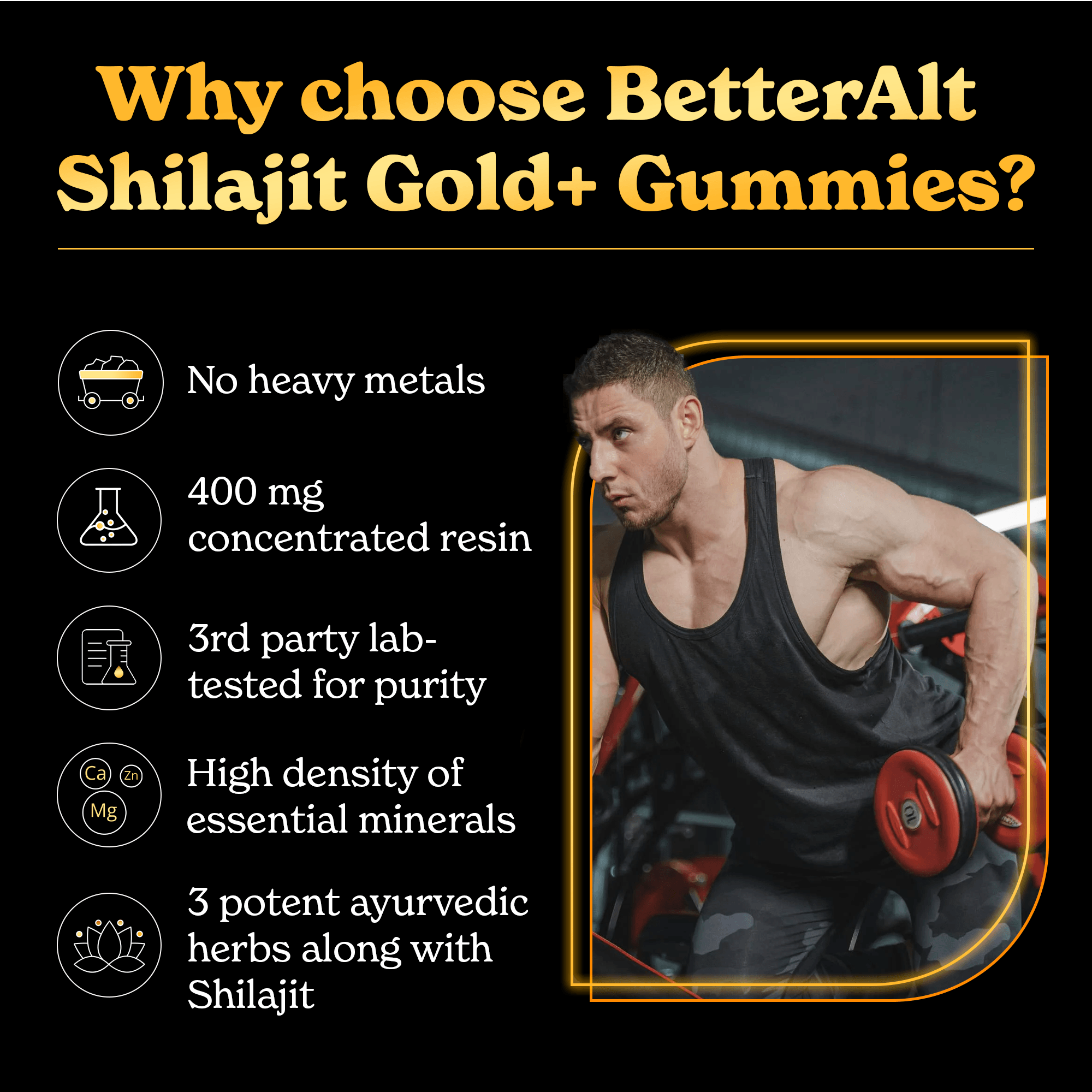 BetterAlt's GOLD+ Himalayan Shilajit Gummies | Natural Ayurvedic Energy ...