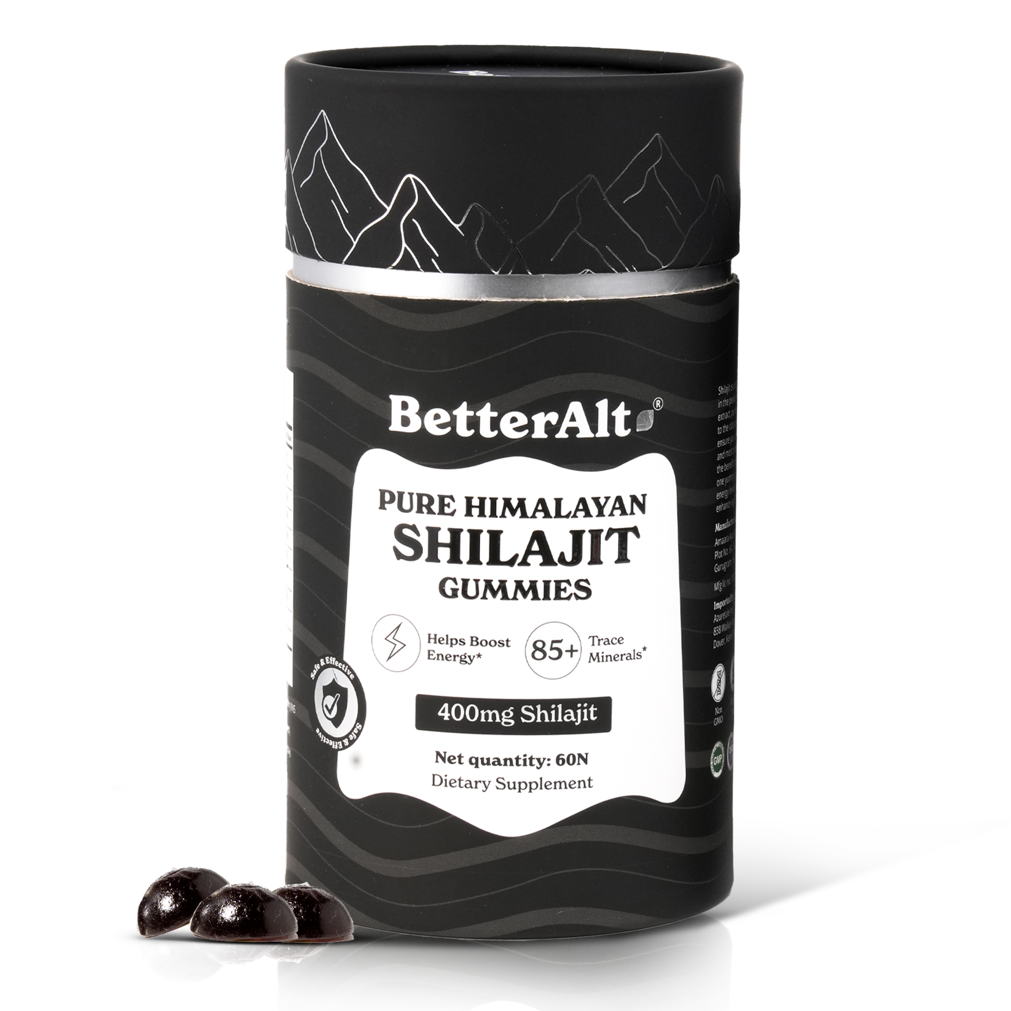 Pure Shilajit Resin Gummies | Sourced from 16,000ft for Energy, Strength & Cognitive Support