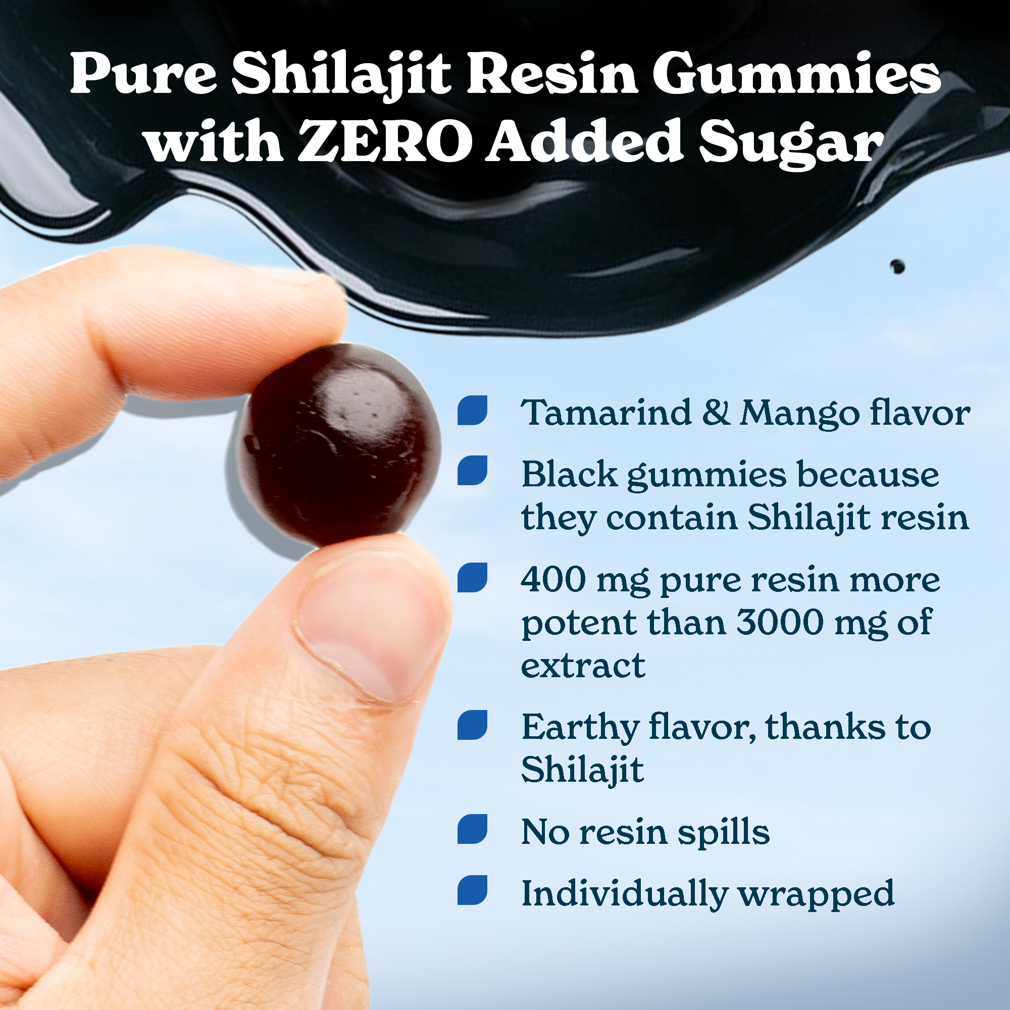 Pure Shilajit Resin Gummies | Sourced from 16,000ft for Energy, Strength & Cognitive Support