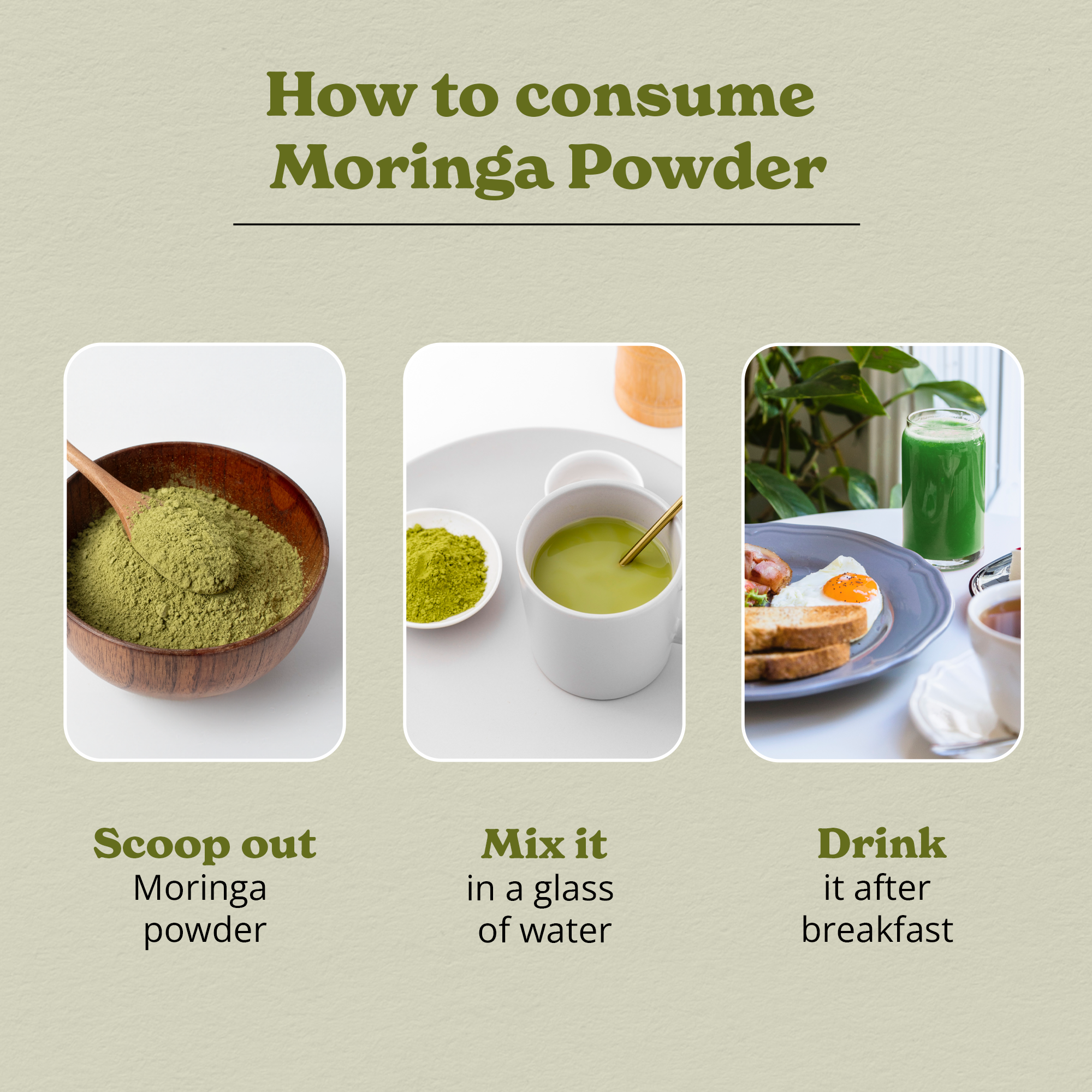 Organic moringa powder