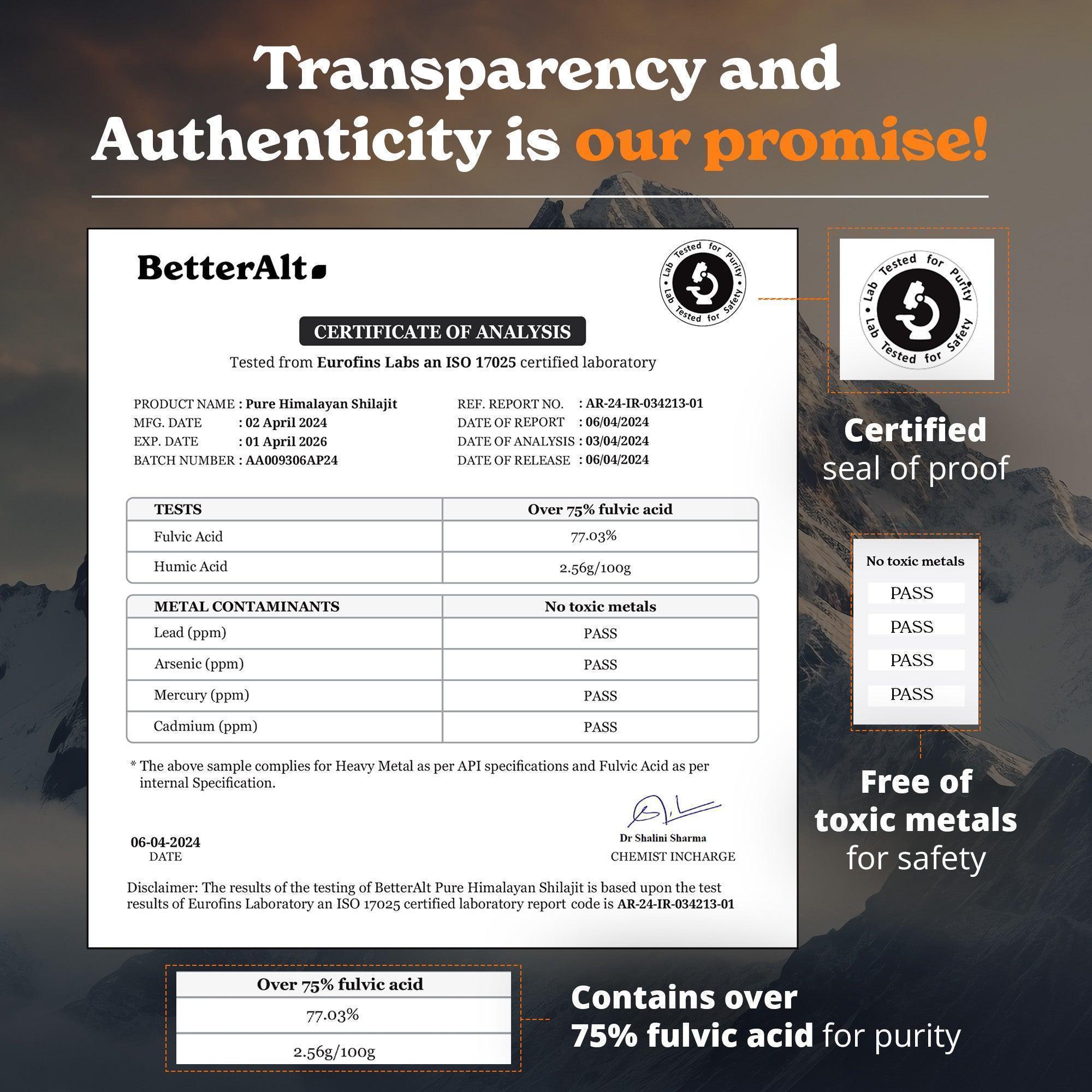 BetterAlt Himalayan Herbal Resin | Ayurvedic Tradition for Natural Wellness