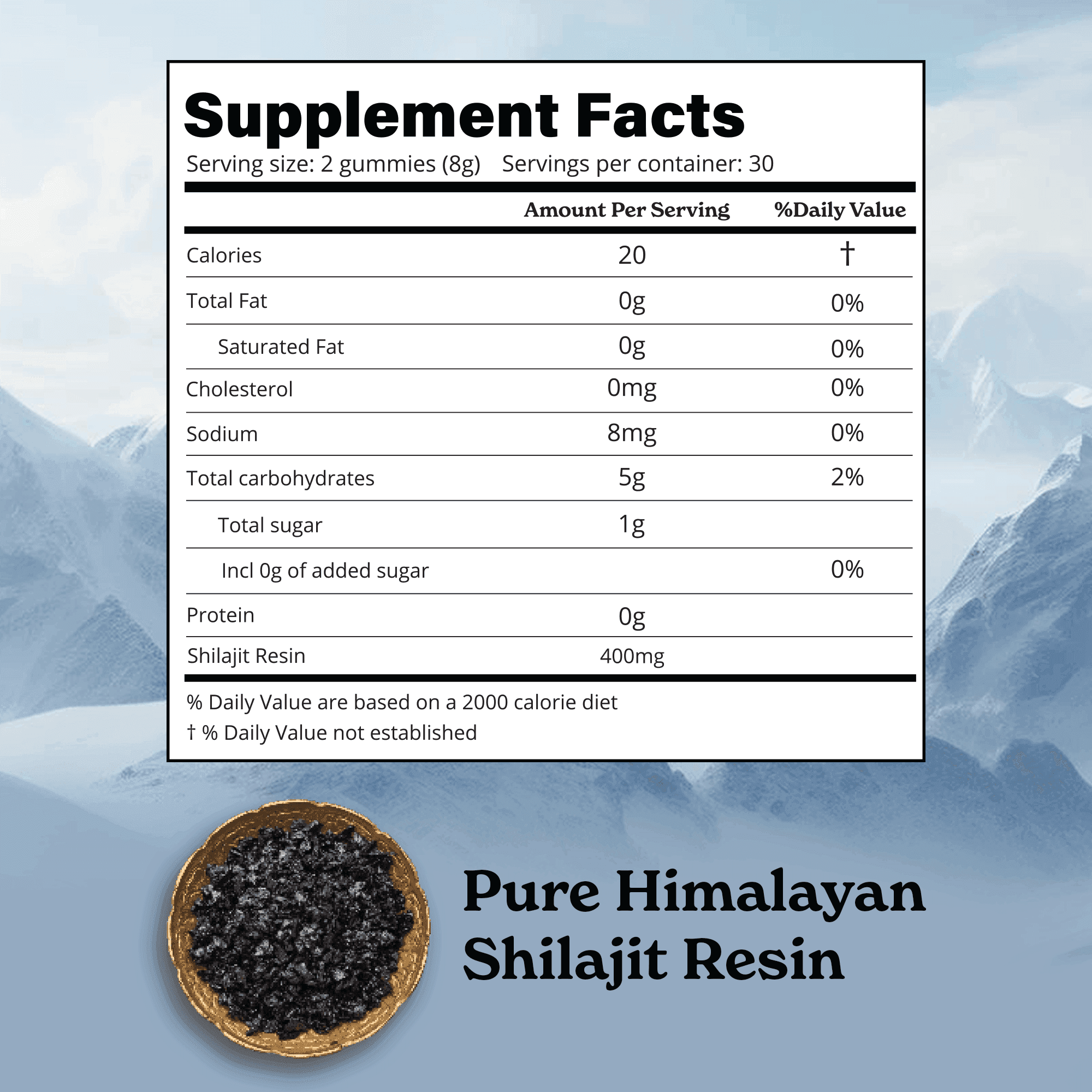 Pure Shilajit Resin Gummies