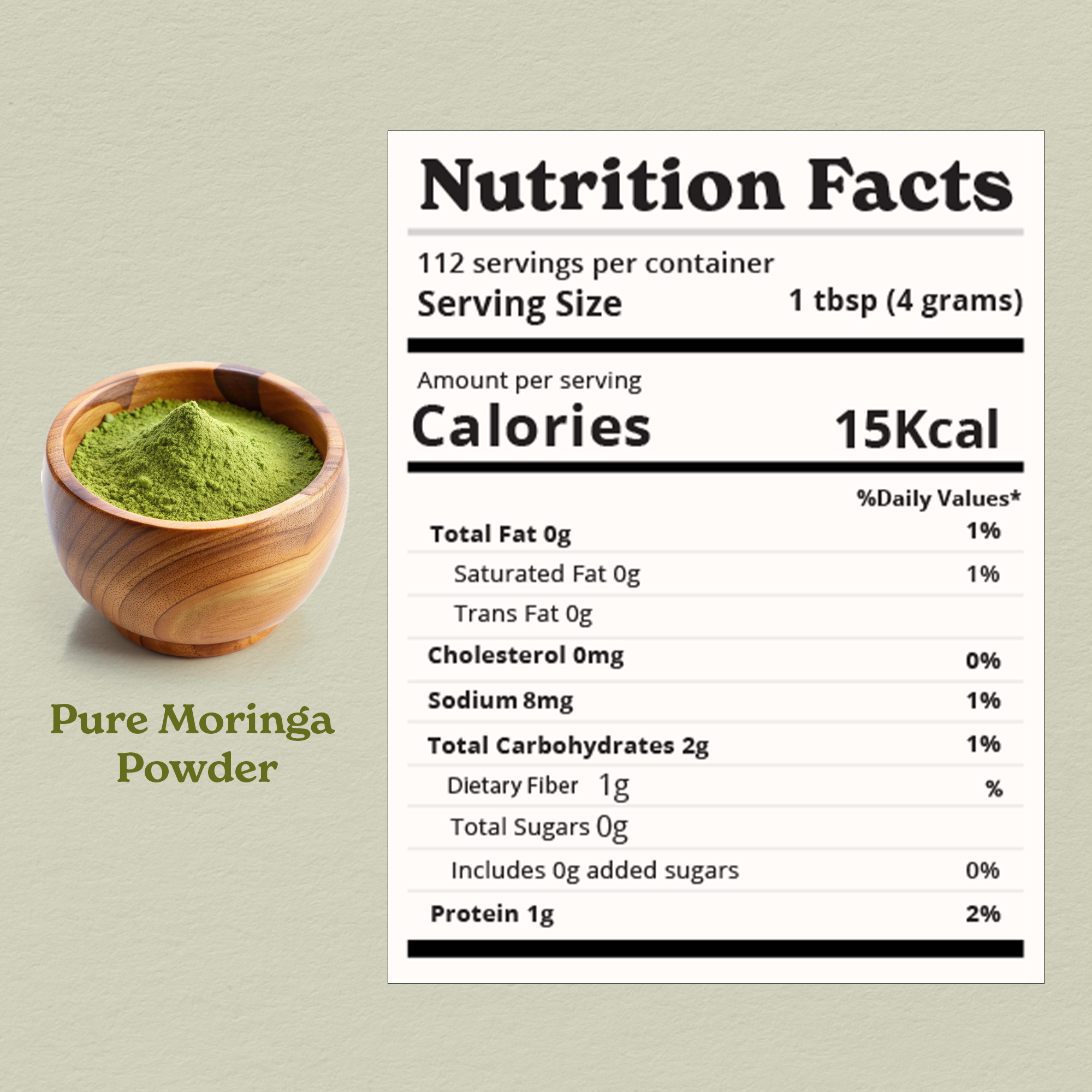 Organic moringa powder