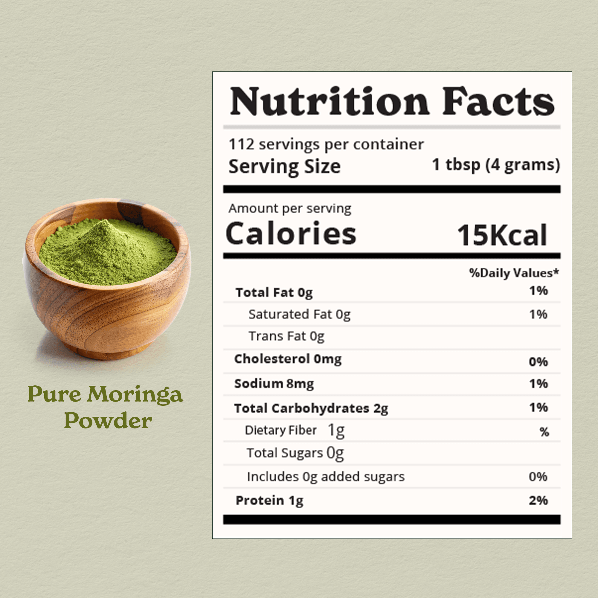 Organic Moringa Powder- 226 grams