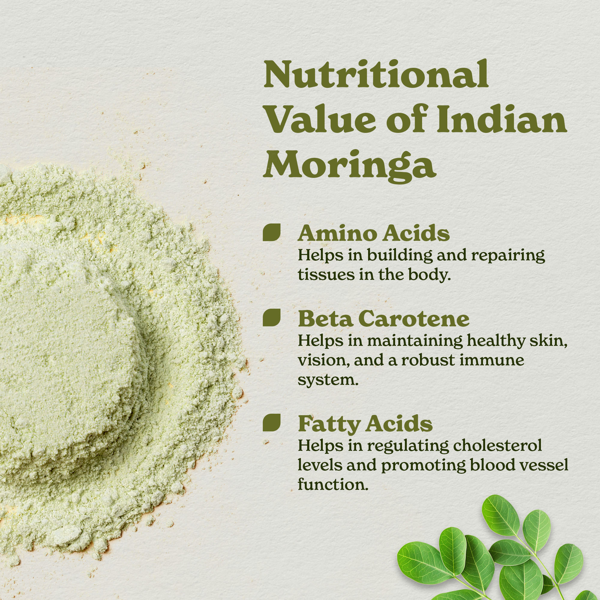 Organic moringa powder