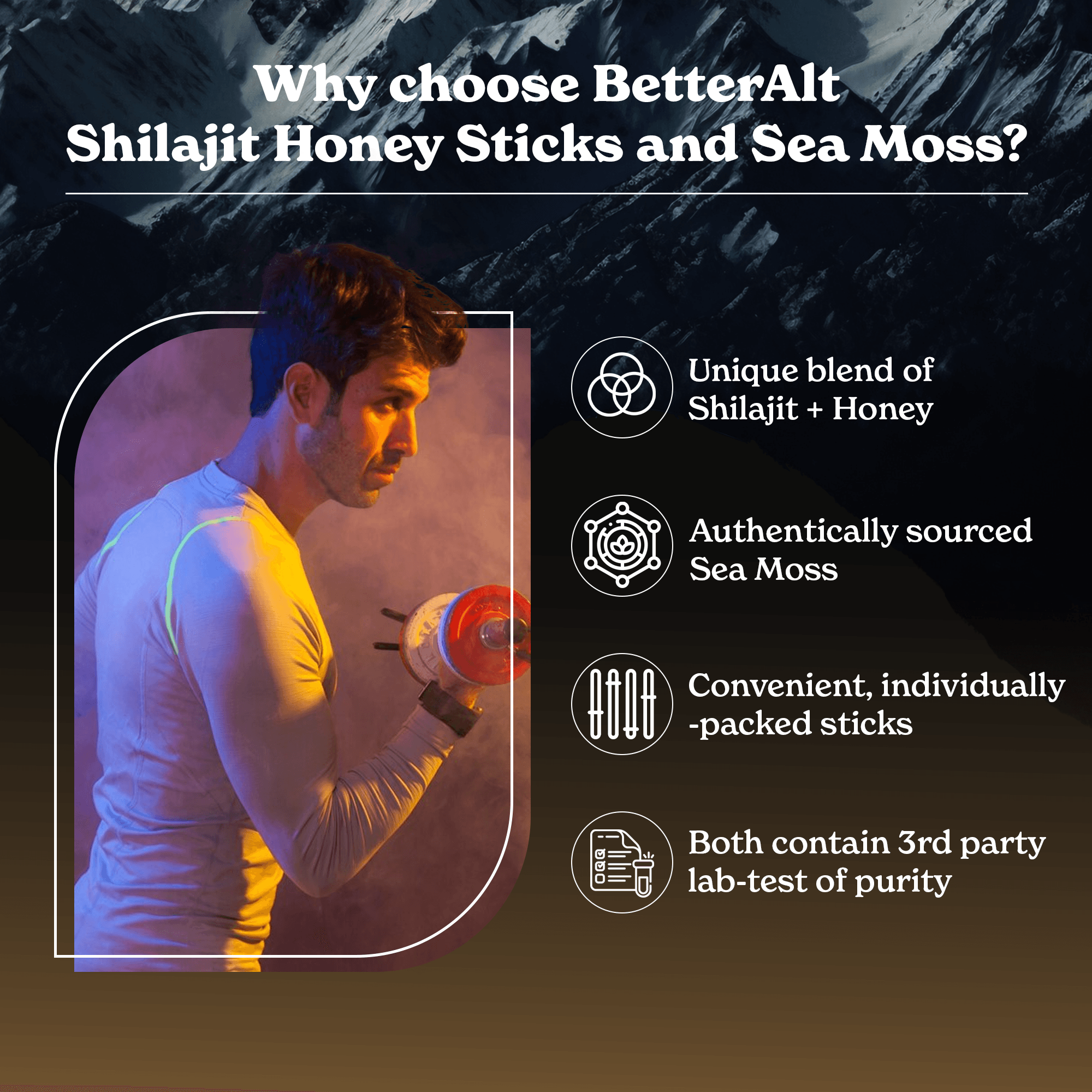 Shilajit Honey Sticks + Irish Sea Moss Capsules