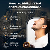 Pure Shilajit Resin Gummies | Energía, Fuerza y Apoyo Cognitivo