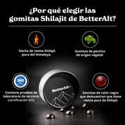 Pure Shilajit Resin Gummies | Energía, Fuerza y Apoyo Cognitivo