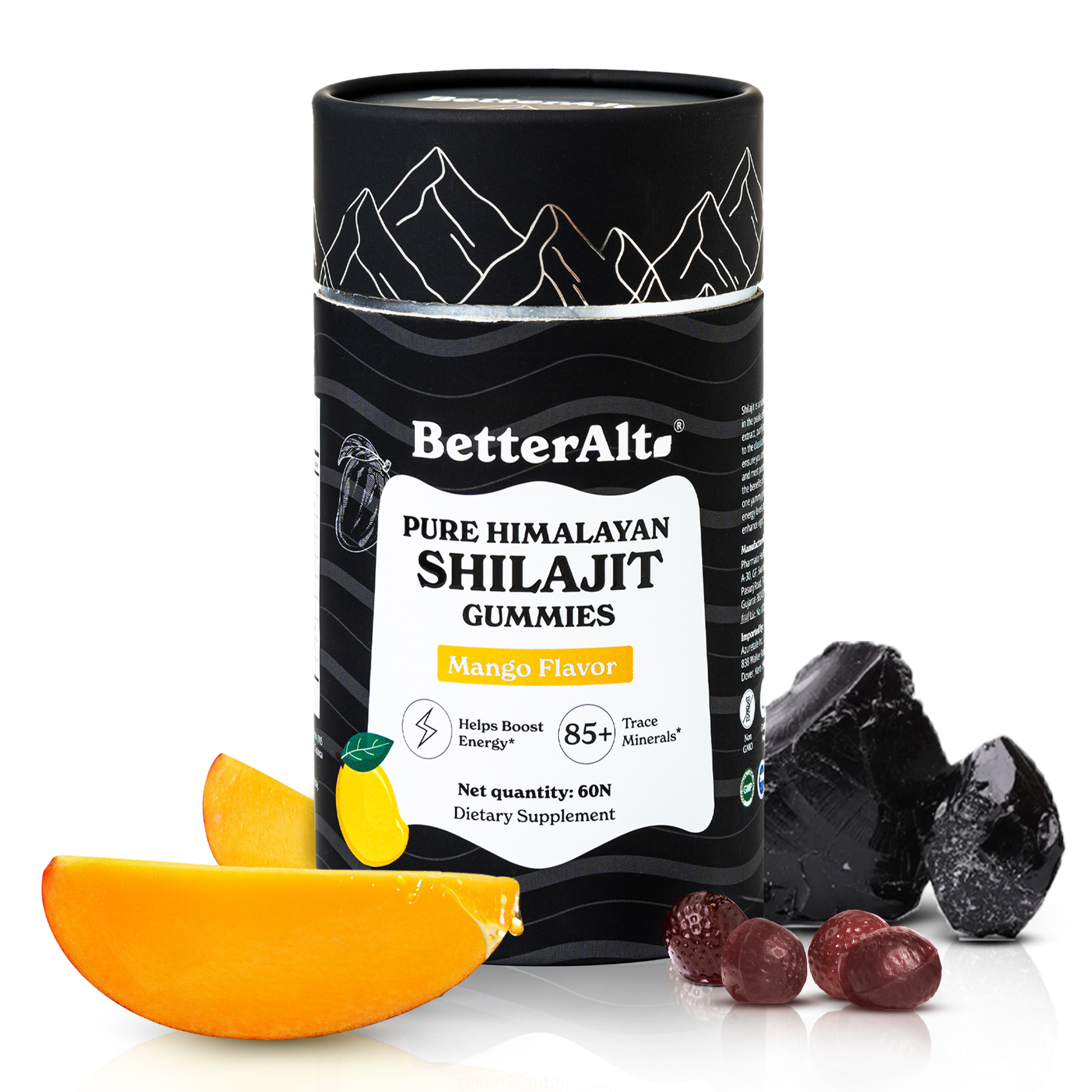 Pure Shilajit Resin Gummies | Sourced from 16,000ft for Energy, Strength & Cognitive Support