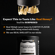 GOLD+ Shilajit Honey Sticks | Pure Himalayan Resin, Honey & Saffron | Energy, Strength & Cognitive Support