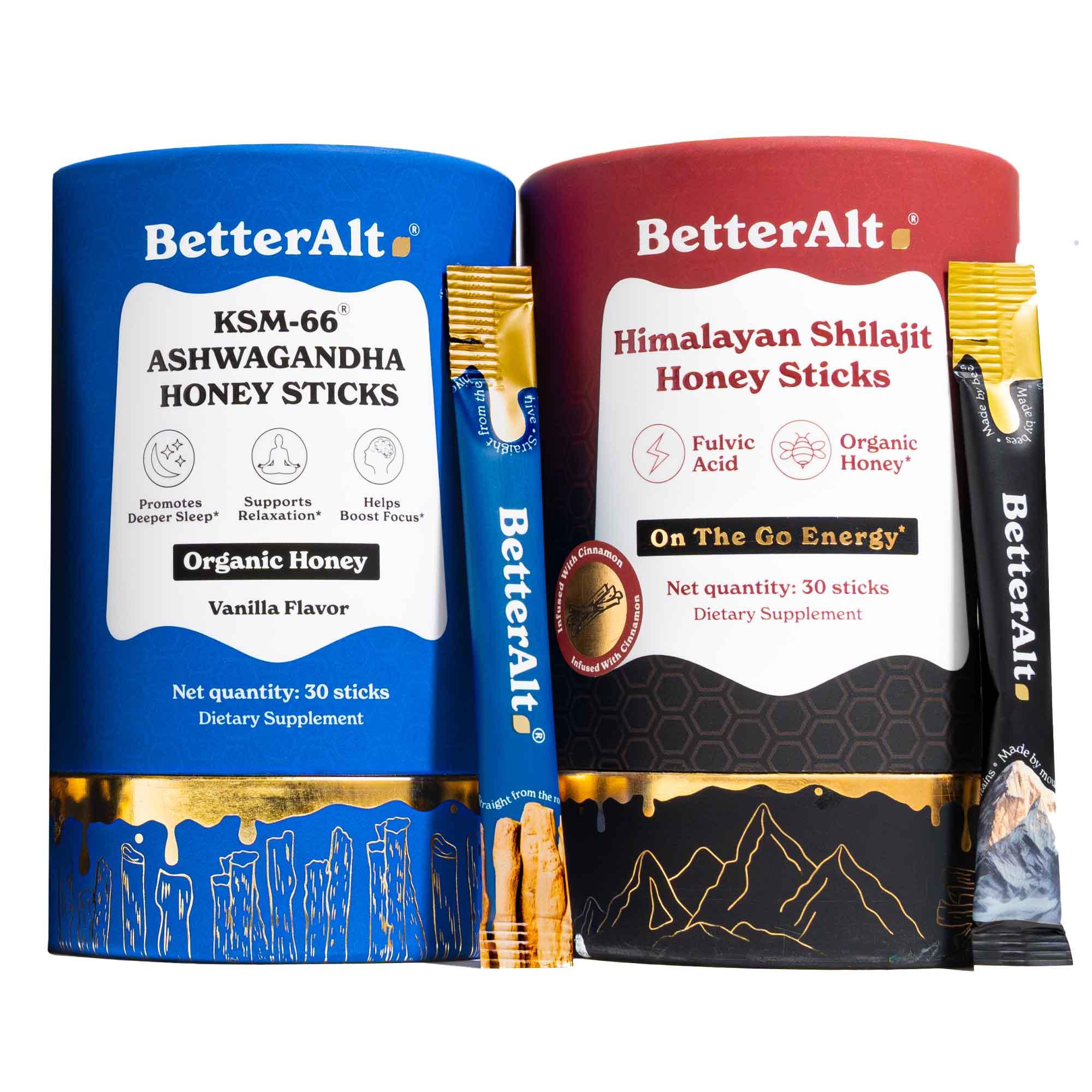 Ashwagandha+ Cinnamon Shilajit Honey Sticks