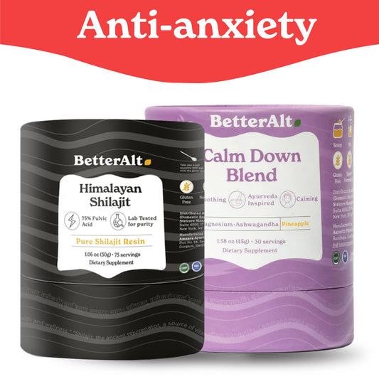 Anti-Anxiety Kit | Himalayan Shilajit & Calm Down Blend | For Stress-Relief
