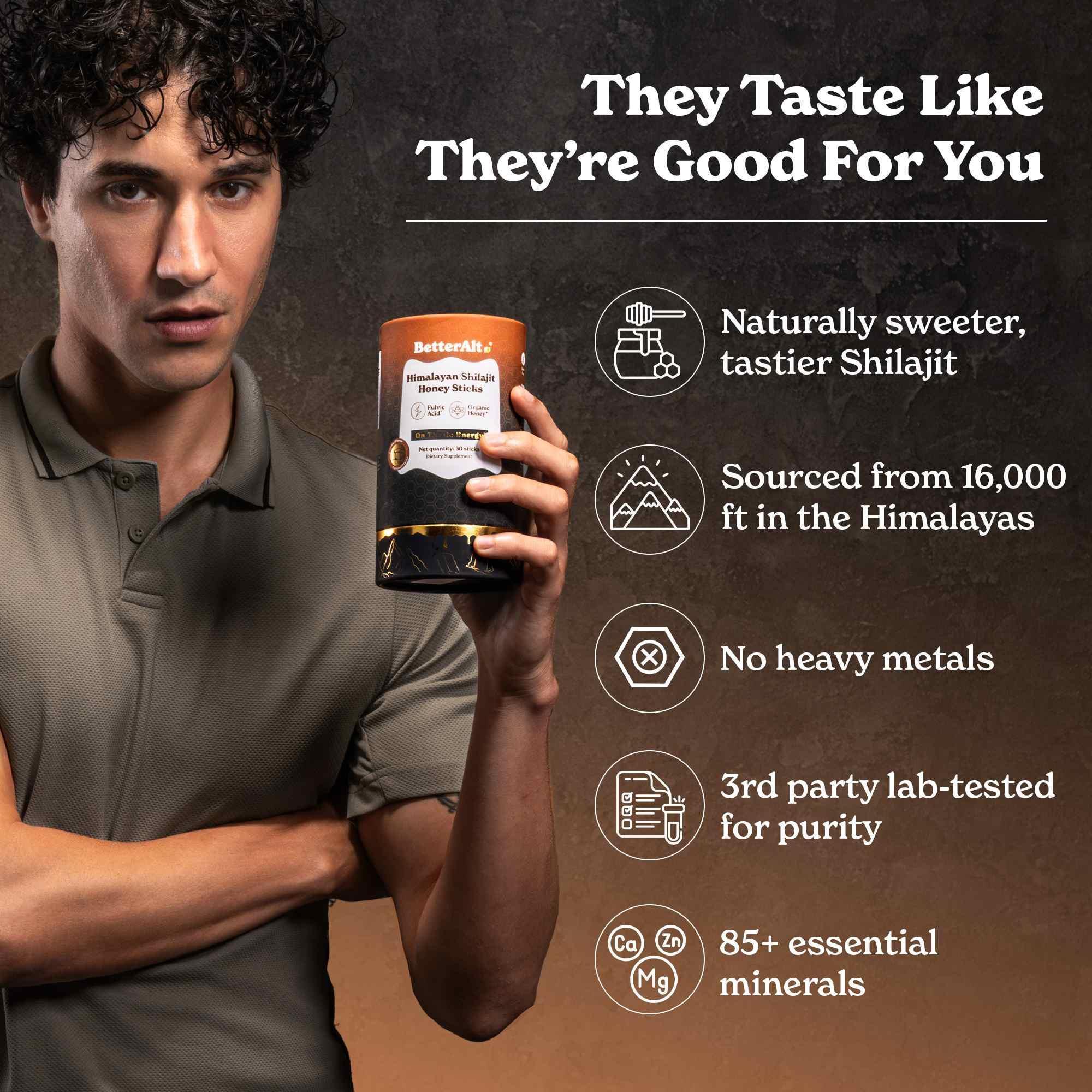 GOLD+ Shilajit Honey Sticks