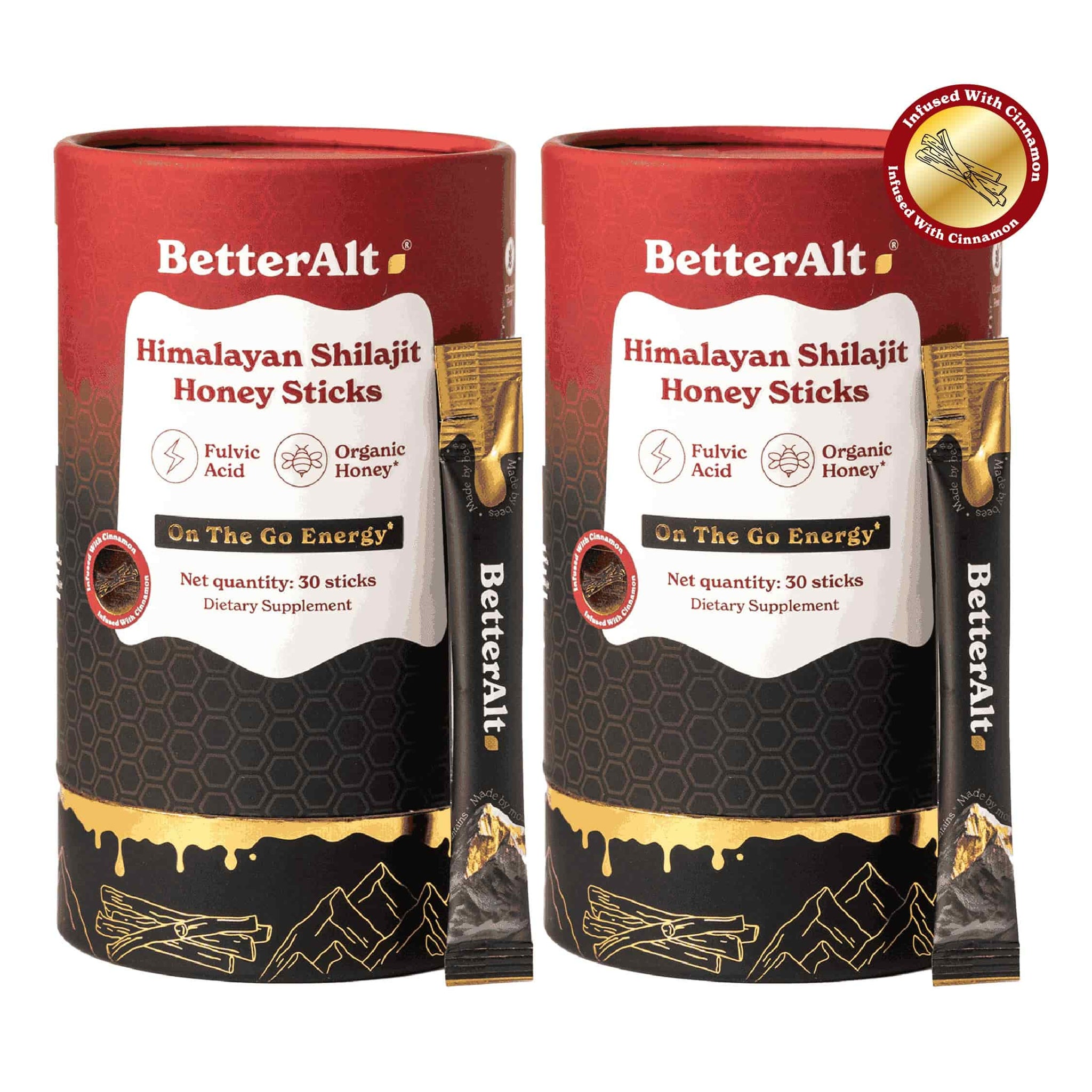 Cinnamon Shilajit Honey Sticks Pack of two