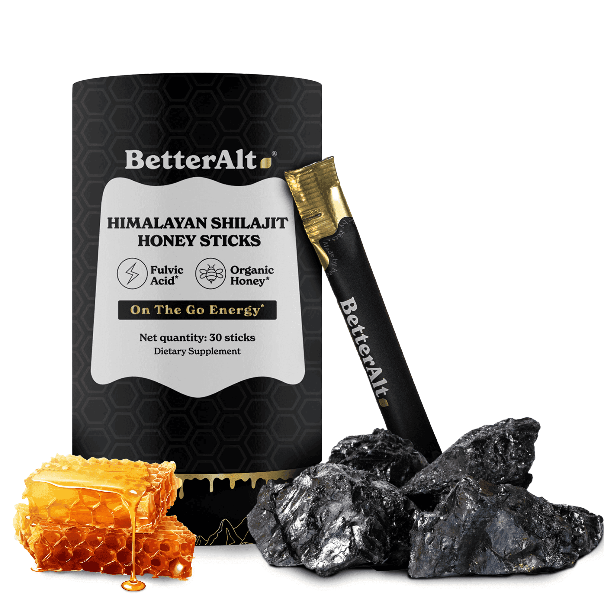 GOLD+ Shilajit Honey Sticks 
