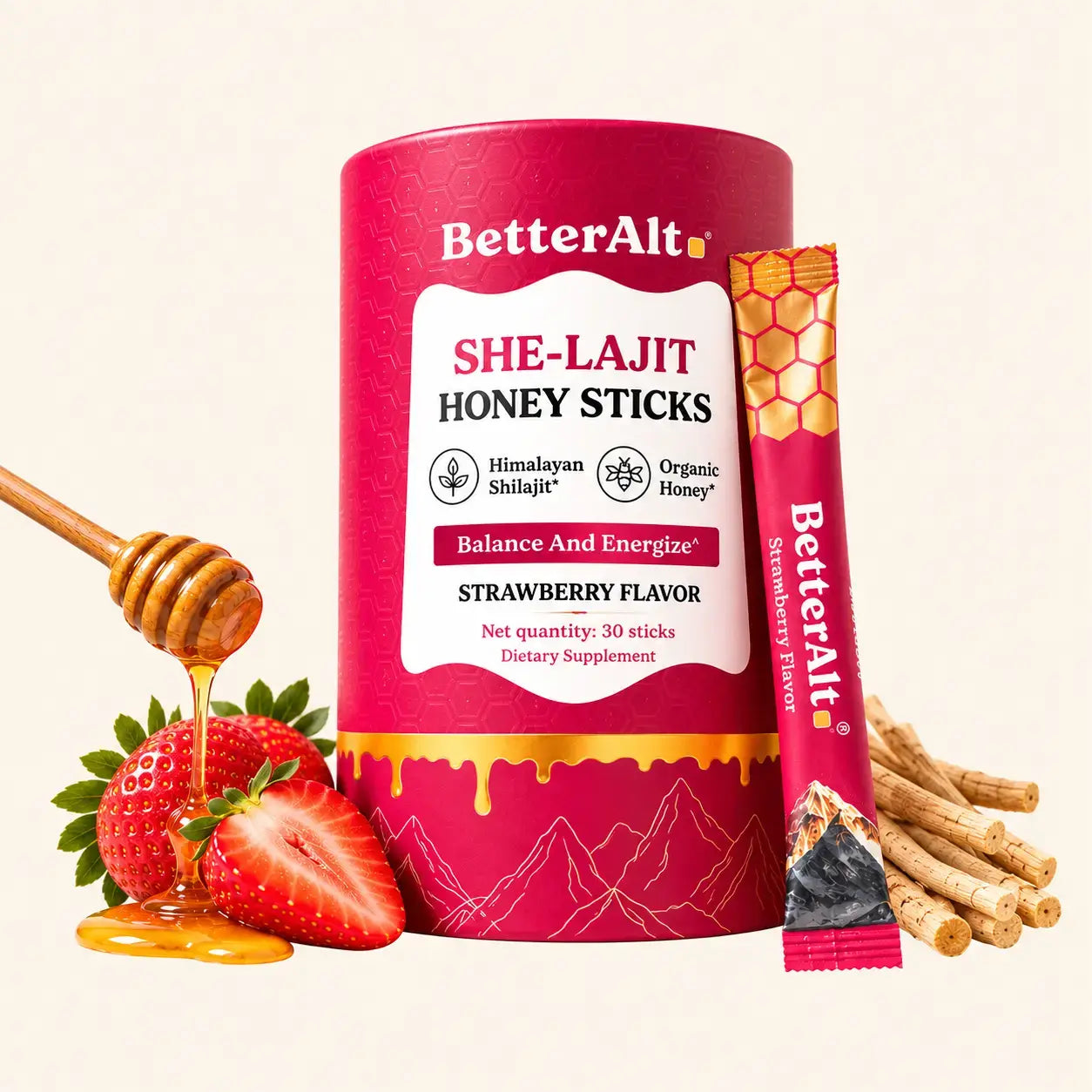 SLHSSF30-US - BetterAlt SHE-Lajit Honey Sticks